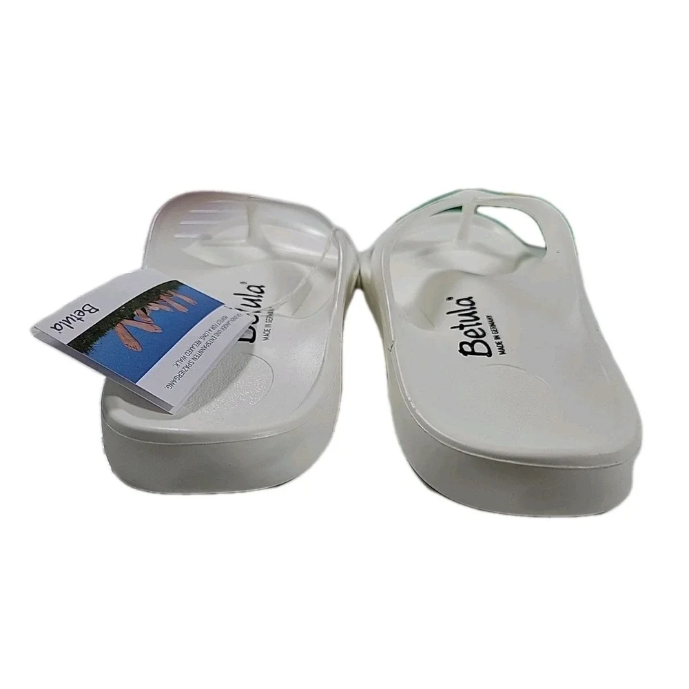 Birkenstock Sandals Mens Size 13 Betula‎ Energy Flip Flop WHITE Rubber NIB